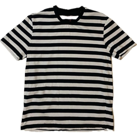 Other - Black and white striped cotton T-shirt Sz M